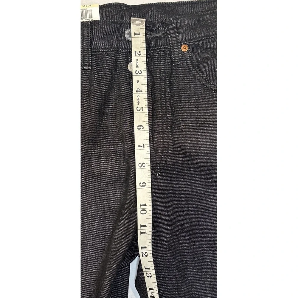 Levis‎ 501 Slim Taper Jeans Mens 30x32 Dark Denim Button Fly Stretch Extensible